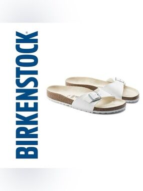 Birkenstock white Madrid One strap Sandals